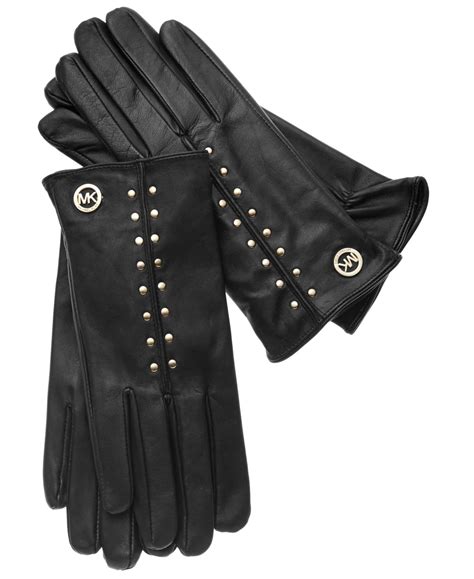 michael kors leather astor studded gloves|Michael Kors leather gloves women.